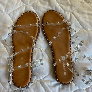 Never used wrap ankle sandals